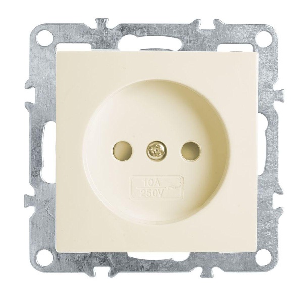 Розетка 1-местная б/з (механизм), Stekker, PST10-9109-02, 250В, 16А с защ. шторкой Эрна, слоновая кость 39327