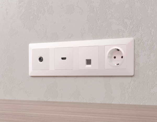 Лицевая панель розетки AMBRELLA VOLT AP2060