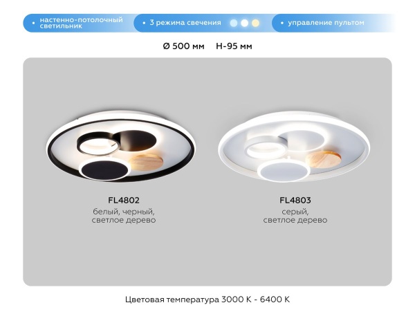 Потолочный светодиодный светильник Ambrella light Comfort LineTech FL4803