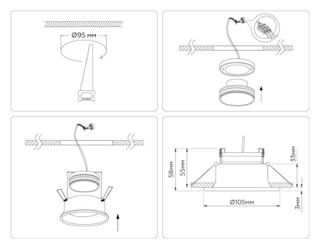 Светильник встраиваемый Ambrella Light TN51813