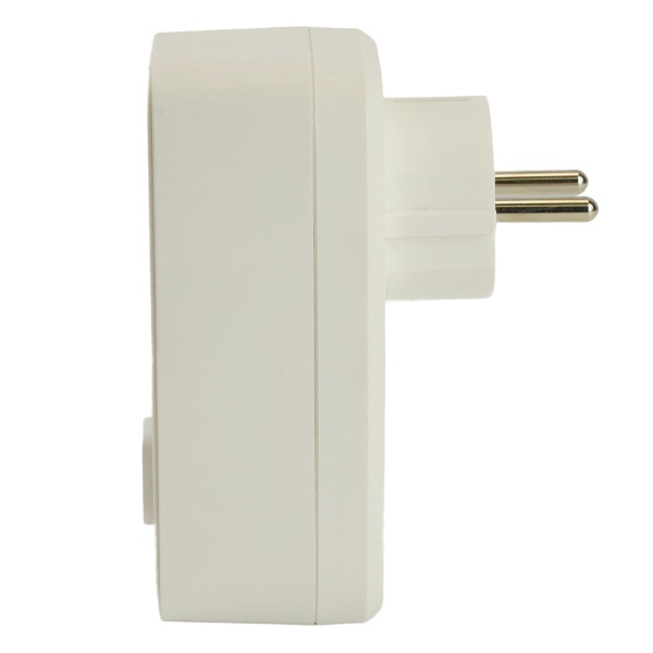 Сетевой фильтр 1-местный с/з Stekker 250В, 16А, с выключателем Nova, HM81-11-2, белый 50143