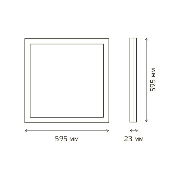 Встраиваемый светодиодный светильник Gauss с равномерной засветкой 842161340