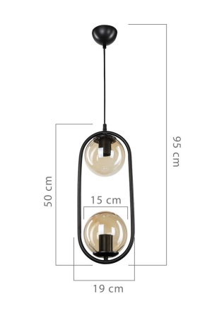 Подвесной светильник Toplight Kerrie TL1609H-02BK
