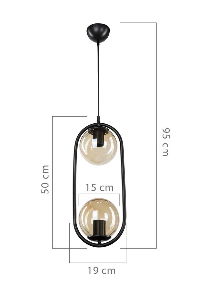 Подвесной светильник Toplight Kerrie TL1609H-02BK