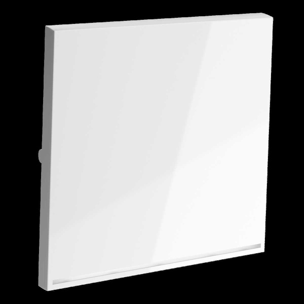 Клавиша для выключателя/переключателя одноклавишного с подсветкой S70 (белый глянцевый) Voltum VLS000201