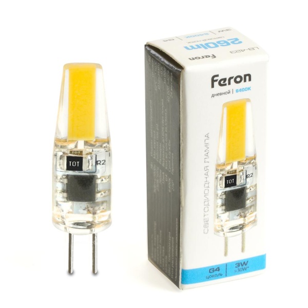 Лампа светодиодная Feron LB-423 G4 3W 230V 6400K 51169