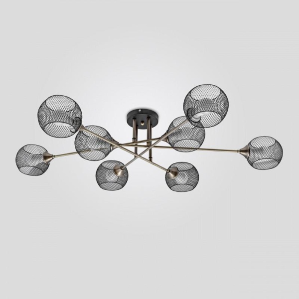 Потолочная люстра IMEX MD.4540-8-S BK+AB