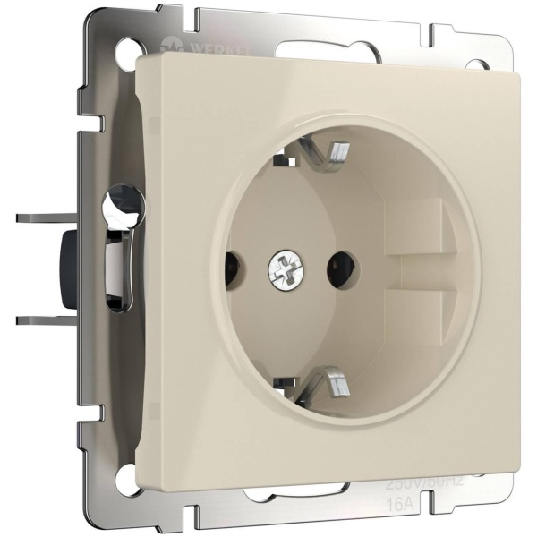 Розетка с заземлением и шторками Werkel слоновая кость W1171103 4690389155758 Розетка с заземлением и шторками Werkel слоновая кость W1171103 4690389155758