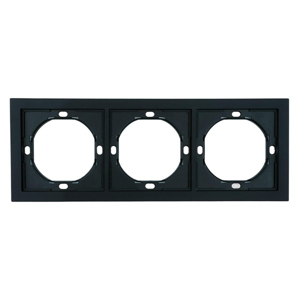 Рамка 3-местная, Stekker Мия, PFR00-3003-05, черный бархат 50463