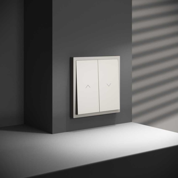 Выключатель встраиваемый Voltum S70 для жалюзи 10А кашемир VLS020703