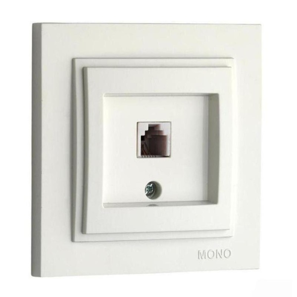Розетка телефонная RJ11 Mono Electric Despina 3 кат слоновая кость 102-010005-124 Розетка телефонная RJ11 Mono Electric Despina 3 кат слоновая кость 102-010005-124