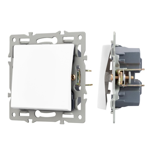 Механизм выключателя одноклавишный перекрёстный SWT-MKX1-PL-WH (250V, 16A) Arlight 043718