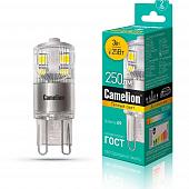 Лампа светодиодная Camelion G9 3W 3000K LED3-G9-NF/830/G9 13702