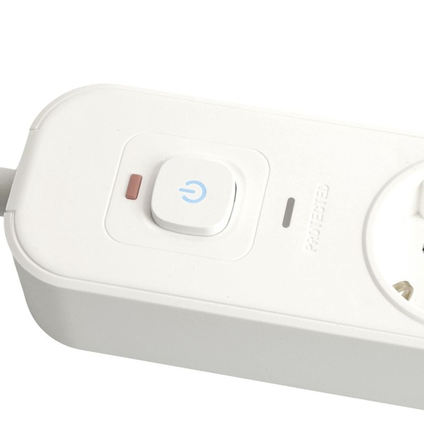 Сетевой фильтр 5-местный с/з Stekker 3x1мм2, 3 м, 250В, 16А, 2 USB-A+2 Type-C 3, серия Nova, белый 50103