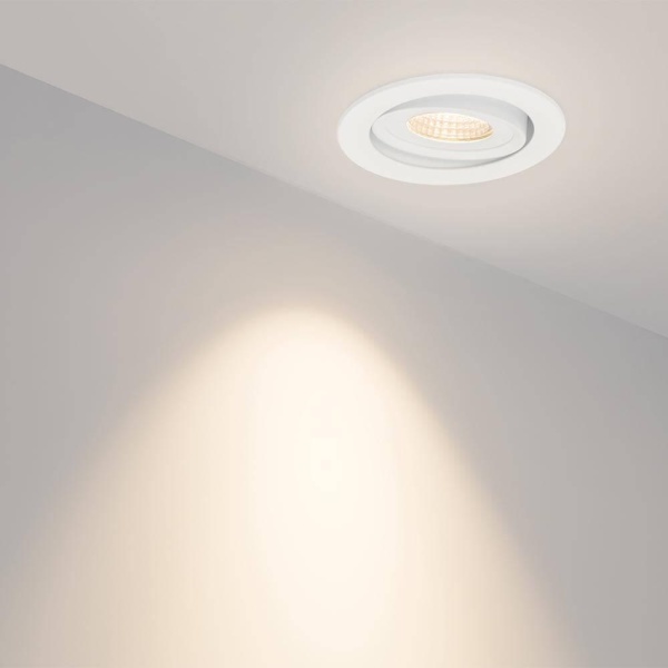 Встраиваемый светодиодный светильник Arlight LTD-95WH 9W Warm White 45deg 017463