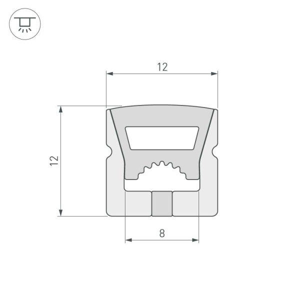 Профиль Arlight WPH-Flex-1212-Top-S8-10m White 040829