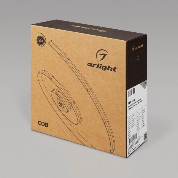Светодиодная лента Arlight 10W/m 480LED/m CSP холодный белый 50М COB-X480-8mm 48V White6000 043258