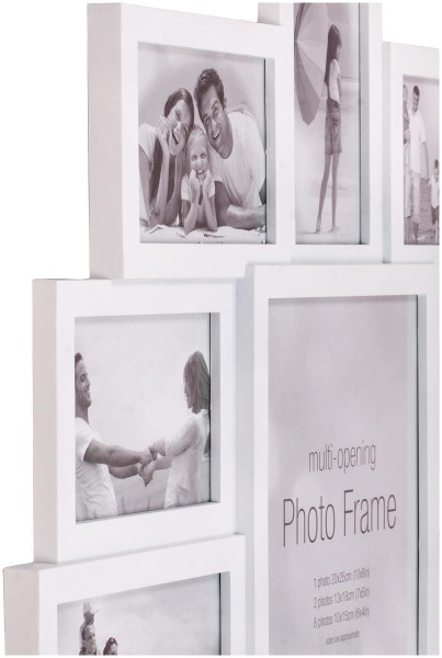 Фоторамка Innova PI04871 Ф/рамка 11 фото 1 x 20*25, 2 x 13*18, 8 x 10*15 Maggiore XXI белая, пластик (5/80) Б0029774