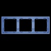 Рамка пластиковая S70 на 3 поста, (деним) Voltum VLS100315