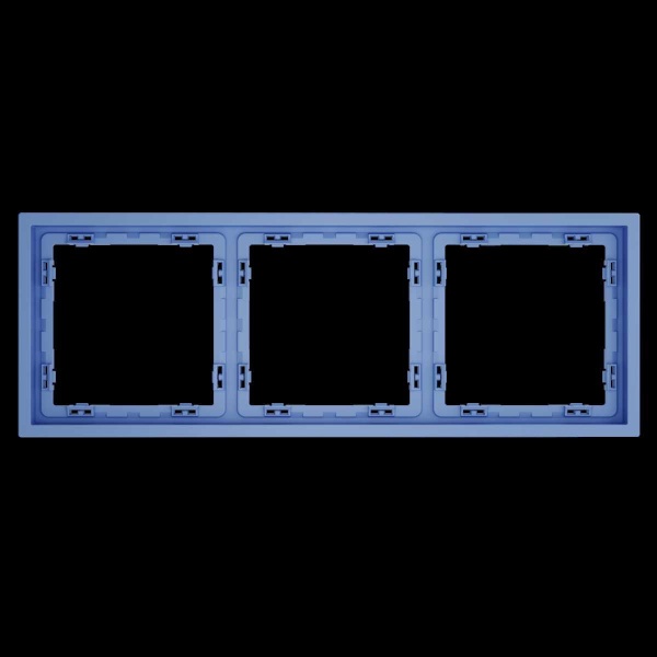 Рамка пластиковая S70 на 3 поста, (деним) Voltum VLS100315