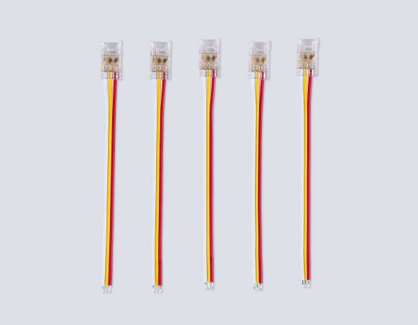 Соединитель гибкий односторонний AMBRELLA LIGHT ILLUMINATION COB CCT 12/24V для лент 8mm (3 конт.) (5шт. в комплекте) GS7406