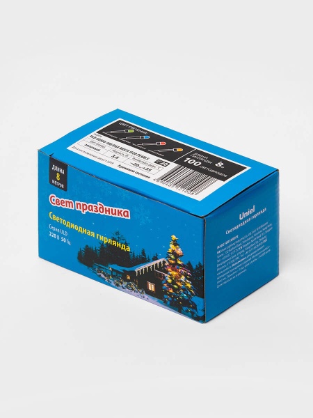 Светодиодная гирлянда Uniel Жемчужины 220V разноцветный ULD-S0800-100/DGA Multi IP20 Pearls UL-00005473