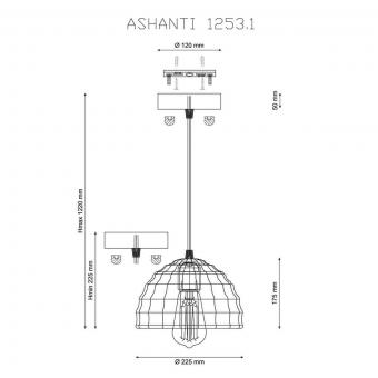 Подвесной светильник Lucia Tucci Ashanti 1253.1