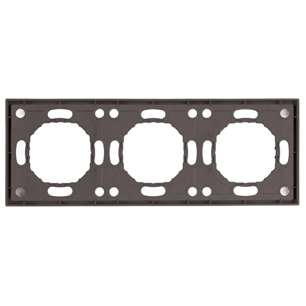 Рамка Stekker, PFR00-5003-09 3-местная Эмили, антрацит, soft touch 49938