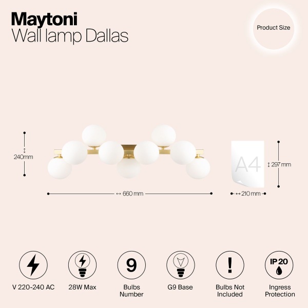 Бра Maytoni Dallas MOD547WL-09BS Бра Maytoni Dallas MOD547WL-09BS