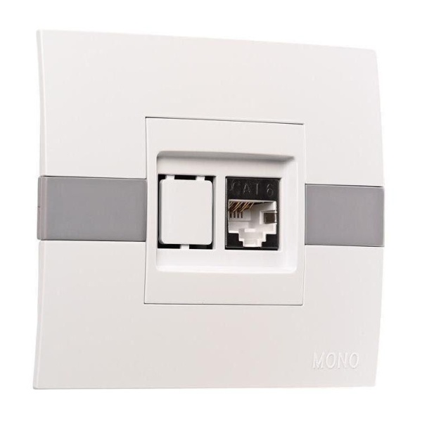 Розетка компьютерная RJ45 Mono Electric Eсо 6 кат белый 101-010104-125 Розетка компьютерная RJ45 Mono Electric Eсо 6 кат белый 101-010104-125