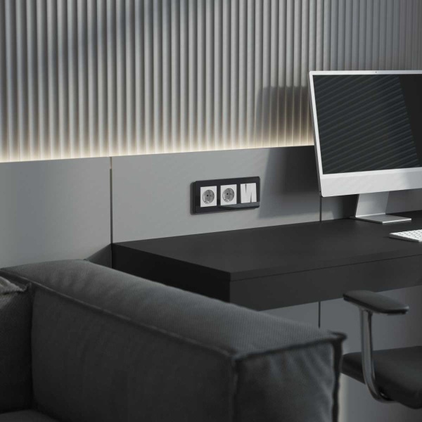 Выключатель трехклавишный Werkel белый W1130001 4690389155246