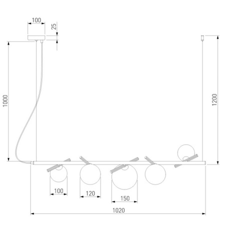 Подвесная люстра Eurosvet Salut 50382/5 латунь