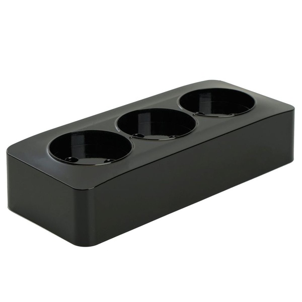 Розетка тройная 2P Stekker София черный MST10-13-02 49317