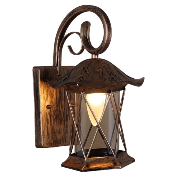 Уличный настенный светильник Reluce 08281-9.2-001U BKG RLOS