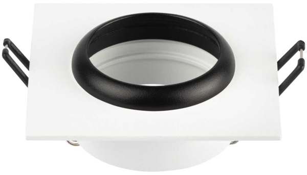 Светильник встраиваемый алюминиевый ЭРА KL110 WH/BK под лампу MR16 GU5.3 белый/черный матовый Б0061531