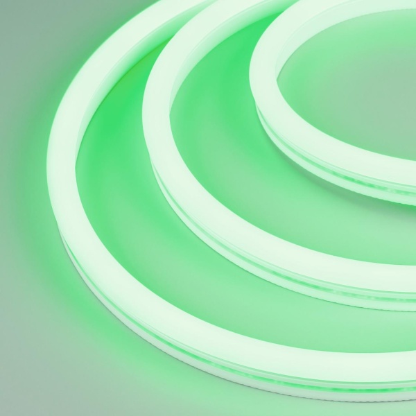 Светодиодная лента герметичная WAVE-SIDE-A120-12x25mm 230V Green (12 W/m, IP67, 50m, wire x2) Arlight 051944