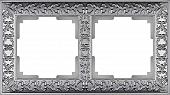 Рамка Werkel Antik на 2 поста матовый хром WL07-Frame-02 4690389145674