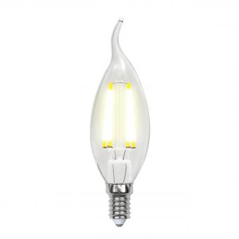 Лампа светодиодная филаментная (UL-00003248) E14 7,5W 3000K прозрачная LED-CW35-7,5W/WW/E14/CL GLA01TR