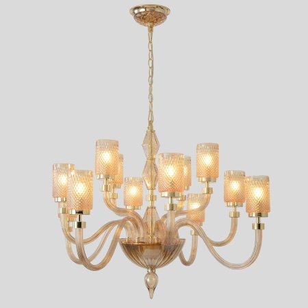 Подвесная люстра Crystal Lux SILVESTRO SP12 AMBER