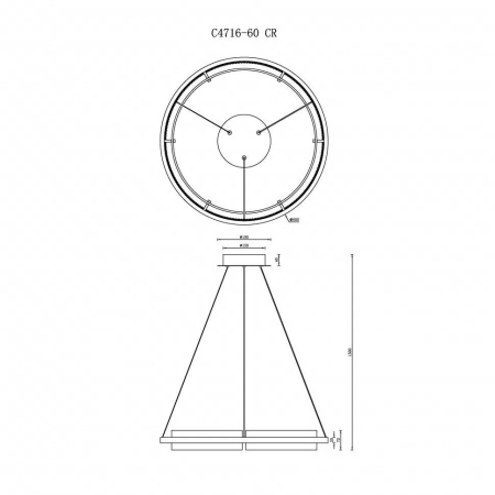 Подвесной светодиодный светильник iLedex Meridian C4716-60 CR