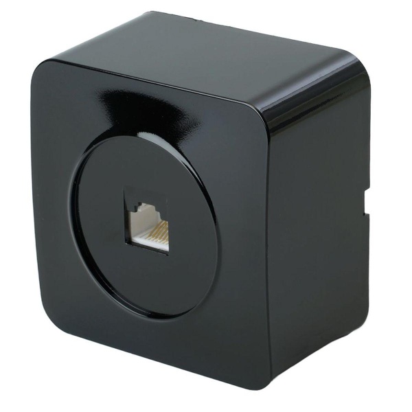 Розетка компьютерная RJ-45 Stekker София черный MST00-20-02 49312