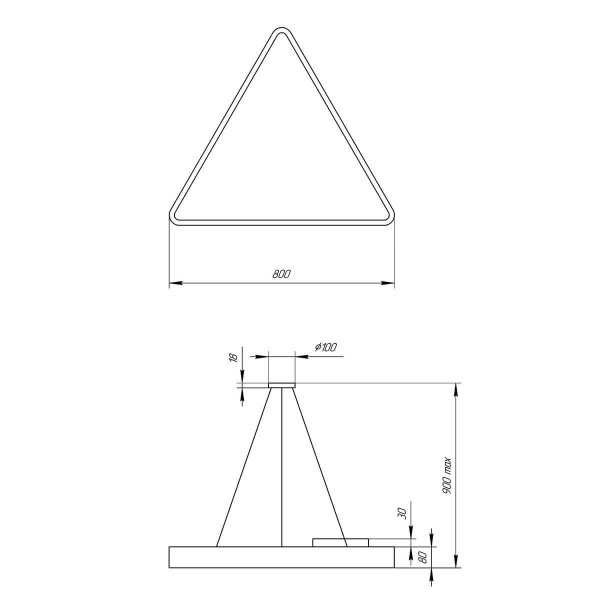 Подвесной светодиодный cветильник Geometria ЭРА Delta SPO-152-W-40K-048 48Вт 4000К белый Б0050576