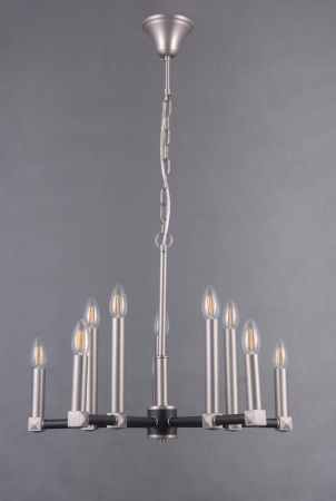 Подвесная люстра Elvan LU-39446/10-E14-SiBl