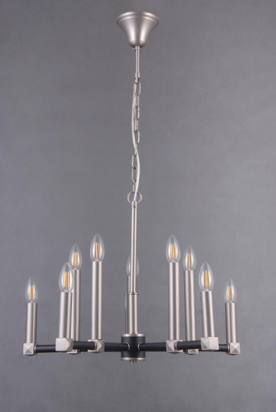 Подвесная люстра Elvan LU-39446/10-E14-SiBl