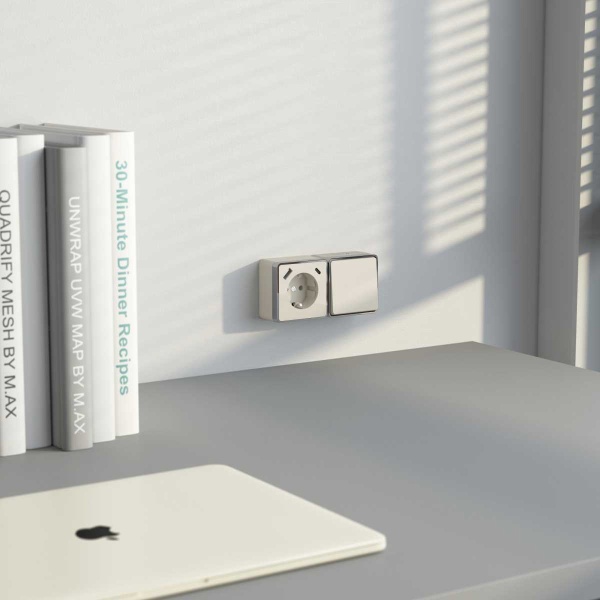 Выключатель одноклавишный проходной Werkel Gallant слоновая кость W5012003 4690389164064