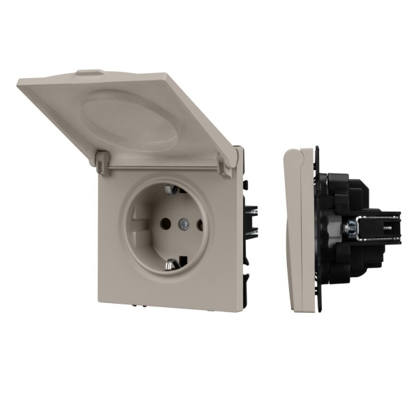 Механизм розетки влагозащищённый SCT-NOBE-MCP-SFPL-CA (230V, 16A) Arlight 059440