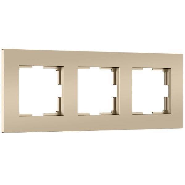 Рамка на 3 поста Slab шампань софт W0032911 a071625