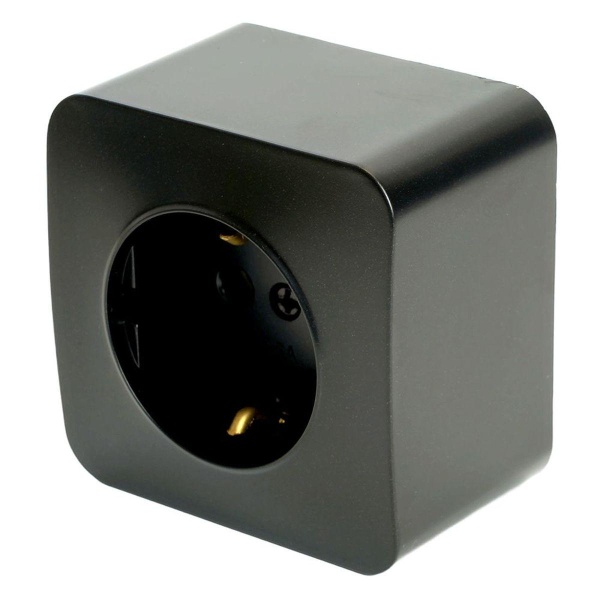 Розетка 2P+PE Stekker София черный матовый MST16-11-05 49494