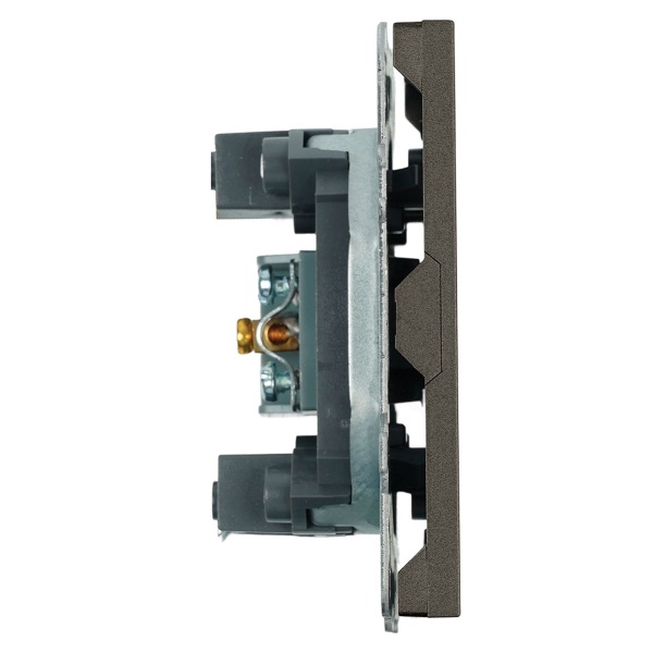 Розетка телевизионная 1-местная (механизм), Stekker, 75 Ом, 5-862МГц Эмили, RST00-5108-09, антрацит, soft touch 49927