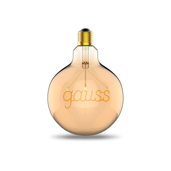 Лампа светодиодная филаментная Gauss E27 2,5W 2000K золотая 175802003